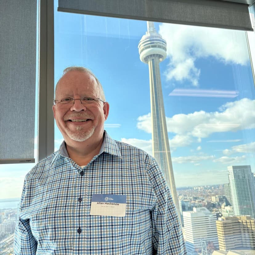Allan at Clio's office in Toronto